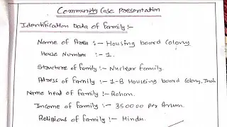 Case presentation on dengue / Dengue case presentation / Community health nursing / 