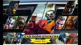 UNIVERSAL STICKERS FOR CAR | CAR PILLAR STICKER | CAR DOOR STICKER | JOKER STICKER & MORE | #sticker