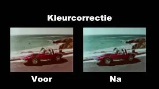 The Transfershop, smalfilm voor en na kleurcorrectie