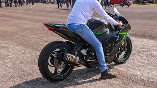 LOUD KAWASAKI ZX10R Arrow Full Exhaust Sound (LAUNCH CONTROL) 🔥