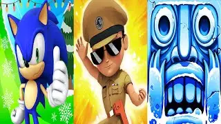 Sonic Dash vs Little Singham vs Temple Run 2 iPad Gameplay HD