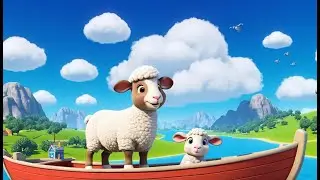 Sheep on the Cloud Boat ☁️🐑, 3D Animated Nursery Rhyme, Fun Learning Song for Kids