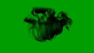 Black smoke green screen / black drop green screen