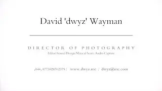 David Wayman - Showreel