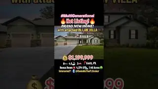 BRAND NEW #multigenerational HOME with attached IN-LAW VILLA! No HOA or CDD #floridarealtor #nextgen