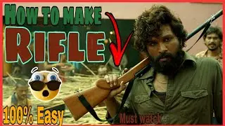 How to make RIFLE from cardboard | Pushpa Movie | Allu Arjun #cardboardcraftideas #riflemaking #Gun