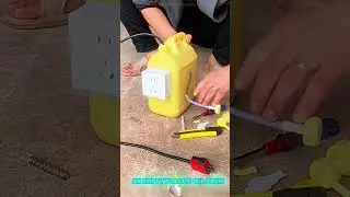 Make a long - wire power strip tool using an empty plastic oil drum 🪣🔌⚙️