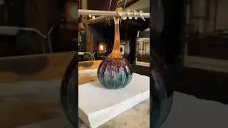 Sculpting with Fire | Crafting a Stunning Hand-Blown Glass Vase🔥 #fire #glass #sculpture #craft #fun