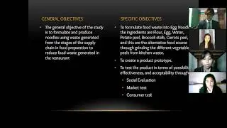CFM 3-A REDUCING FOOD WASTE: UTILIZATION OF VEGETABLES SCRAPS IN MAKING EGG NOODLES