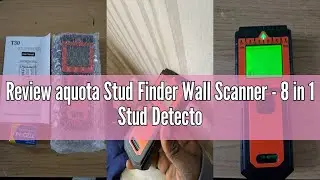 Review aquota Stud Finder Wall Scanner - 8 in 1 Stud Detector with LCD Display & Audio Alarm, Wire D