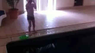 Ollie swimming flat