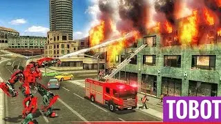 Tobot Fire truck REAL robot transformation. Robot TRANSFORMER Hd android game