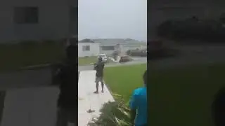 Eye of hurricane Dorian over &aacute;baco island  in Bahamas