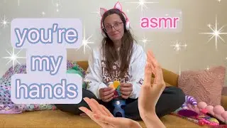 asmr but your ears are my hands?? close up hand sounds   4K