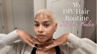 DIY Haircut & Bleach at Home | Cutting & Bleaching My Hair with Kinks and Coils