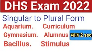 Plural Form (English Grammar) for DHS Exam 2022 ॥ Assam Direct Recruitment 2022.