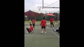 the best facial dunk done in high school playground