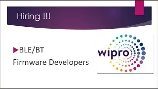 Job Updates || Bluetooth Firmware Developers || Wipro || Full Time Job ||