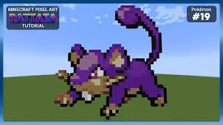 Minecraft Pixel Art Tutorial - Rattata [Pokemon #19]
