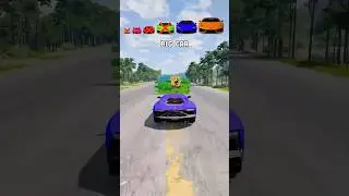 mini car vs normal car vs Big car vs gaint car #shorts #beamngdrive
