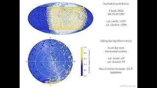 Starlink Satellite Constellation, view from Siding Spring Observatory &ndash; Sept 9, 2022