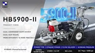 Choosing A Line Striper | HB 5900-II Road Line Marking Machine Product Video | HVBAN Manufactured