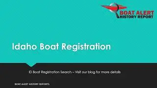 Idaho Boat Registration and Boat HIN Check