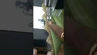 how to stitch/attach grand border in saree lace sewing saree lace aariwork lace stitching  in saree