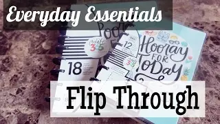 EVERYDAY ESSENTIALS CLASSIC AND MINI HAPPY PLANNER FLIP THROUGH