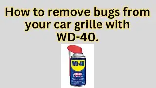 How to Keep Bugs Off Your Car Grille with WD 40