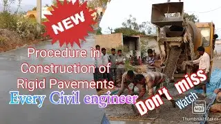 Steps in Construction of Village  CC Roads | Rigid Pavements | using Ajax mixer