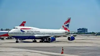 Inflight British Airways BA206 MIA-LHR Boeing 747-400 World Traveller Plus