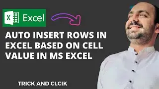 How To Auto Insert Rows Based On Cell Value In MS Excel | MS Excel Interview Question