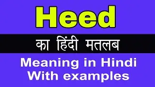Heed Meaning in Hindi/Heed ka Matlab kya Hota hai
