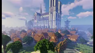 Minecraft Notre Dame and Medieval City [Download Map v1.14.4]