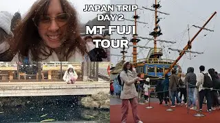 Experiencing snow for the first time & sailing on a pirate ship! (Mt Fuji tour) - Japan trip - Day 2