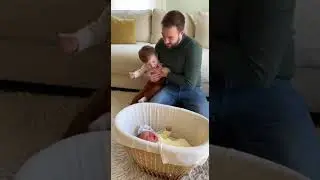She said &lsquo;Shhh&hellip;&rsquo; like a pro 🤫💛Baby said &lsquo;NOPE&rsquo; 😭Toddler said &lsquo;DADDY!&rsquo; 🏃&zwj;♀️😂Pure toddler chaos