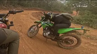 KAWASAKI KLX and TRIUMPH SCRAMBLER Offroading and Camping.