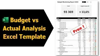 Budget vs Actual Analysis - Free Excel Template