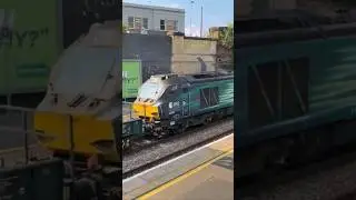 DRS Top and Tail 68 & 88 at Cheltenham Spa on Nuclear Flasks #railway #trains #trainspotting #short