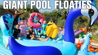 We Filled Our ENTIRE Pool with the World's Largest Pool Float!!