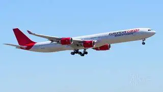 European Cargo A340-600 Landing at Dallas/Fort Worth International Airport