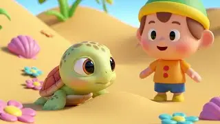 La Tímida Tortuga Bebé Se Asomó Desde el Montículo | Funny Toddler Song | Kids Rhymes