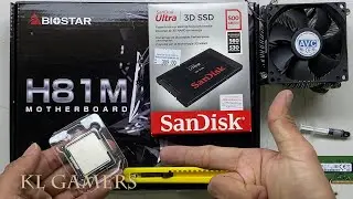 intel Core i5 4460S Biostar H81M SanDisk Ultra SSD Desktop PC Build