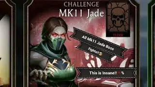 Every Boss Fight on Mk11 Jade in Elder Challenge!! Mortal Kombat Mobile!!