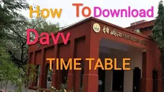 How to download 👉DAVV UG Time table