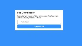 React JS Project | File Downloader Using React JS | Download Ant File Using Link In React JS
