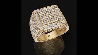 💍Gold Plated Bold Square Ring | 2.65 Carat | 353 Moissanite Diamonds | 925 Silver✨ @kowfjewellery