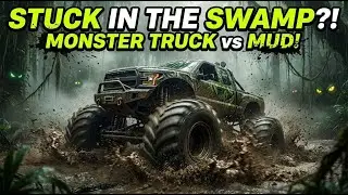 🌴🚚 Monster Truck Off Roading Video in the Wild Swamp Jungle! | Extreme Mud Adventure