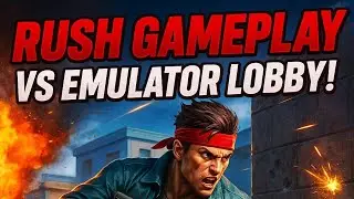Rush Gameplay vs Emulator Lobby - Intense 1v4 Clutch! xGHOST